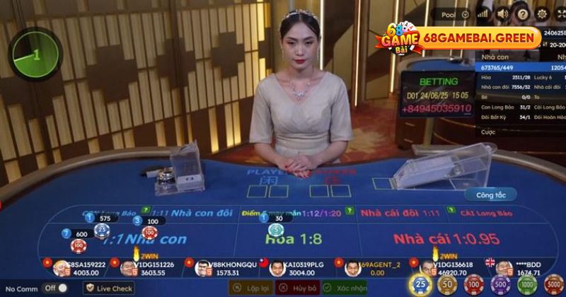 Các loại cược trong Baccarat tại 68 game bài